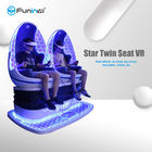 파랑 + 3D Deepoon E3 유리를 가진 백색 9D VR 시뮬레이터 2 좌석