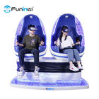 2개의 좌석 선수 파랑 &amp; 검정 9D 가상 현실 시뮬레이터 아케이드 게임 기계 VR 계란 의자