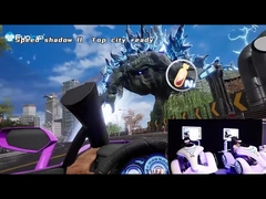 섬유 유리 220V 9D VR 경주하는 카르팅 가상 현실 모의 장치 400 킬로그램 Vr 아케이드 기계