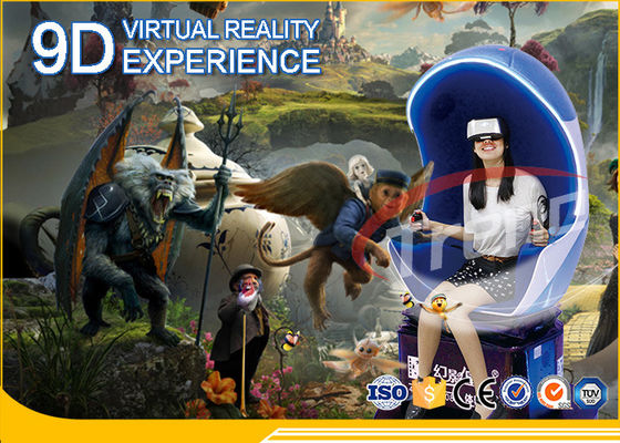 5D Movies+12PCS 갱신 360도 자전 플랫폼을 가진 주황색 호화스러운 좌석 유원지 9D VR 시뮬레이터