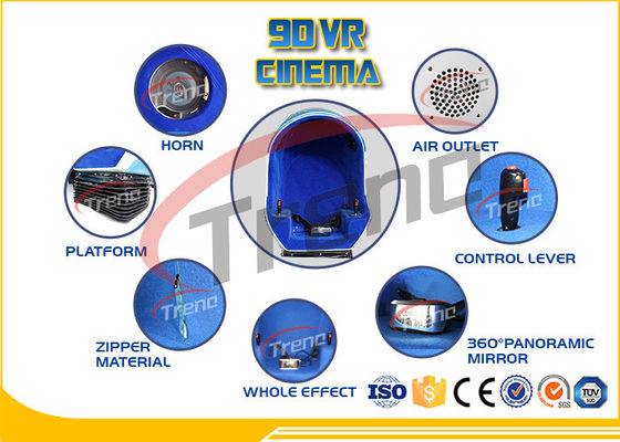 360도 자전 플랫폼을 가진 전경 9D 가상 현실 영화관 탐 2 좌석