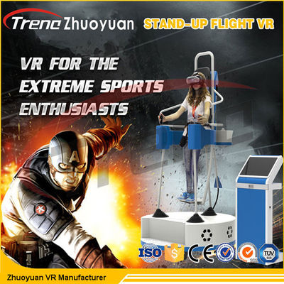 360도 VR 1080P 유리로 서 있는 완전 동영상 가상 현실 비행 모의 조종 장치