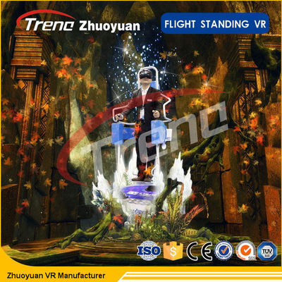 360도 VR 1080P 유리로 서 있는 완전 동영상 가상 현실 비행 모의 조종 장치