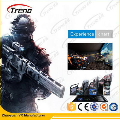 3D VR 걸이 2.25KW 220V를 가진 입체 음향 7D 영화관 시뮬레이터를 쏘는 6 DOF 총