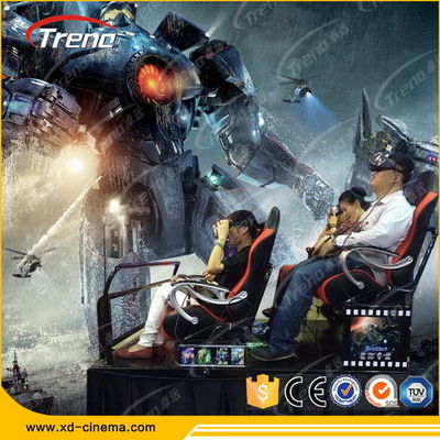 까만 가상 현실 5D 이동할 수 있는 영화관, 동적인 유압 좌석을 가진 5D 이동하는 극장