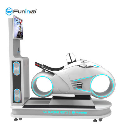 백색 색깔 9D 가상 현실 시뮬레이터 복수 경기자 Vr 자동차 운전 오토바이 경주 700KW