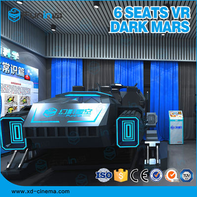 Vr 게임 6는 9D 가상 현실 시뮬레이터 ISO9000 220V 복수 경기자 까만 외관에 자리를 줍니다