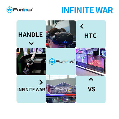 2 중간 나이를 위한 HTC Vive 헤드폰을 가진 선수 9D VR 총격사건 시뮬레이터