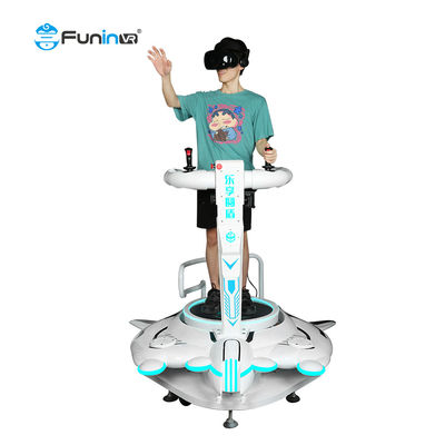 VR 시뮬레이터를 진동시키는 게임을 촬영하는 첫번째 사람 총