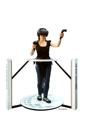 워커 시뮬레이터 VR 워커를 쏘는 놀이공원 가상 현실 러닝 머신