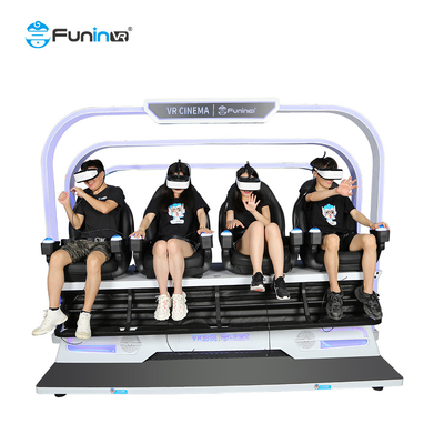 아케이드 게임 9d VR (가상현실) 4 좌석 가상 현실 상영관 공급 롤러 코스터 다중 4개 좌석 시뮬레이터